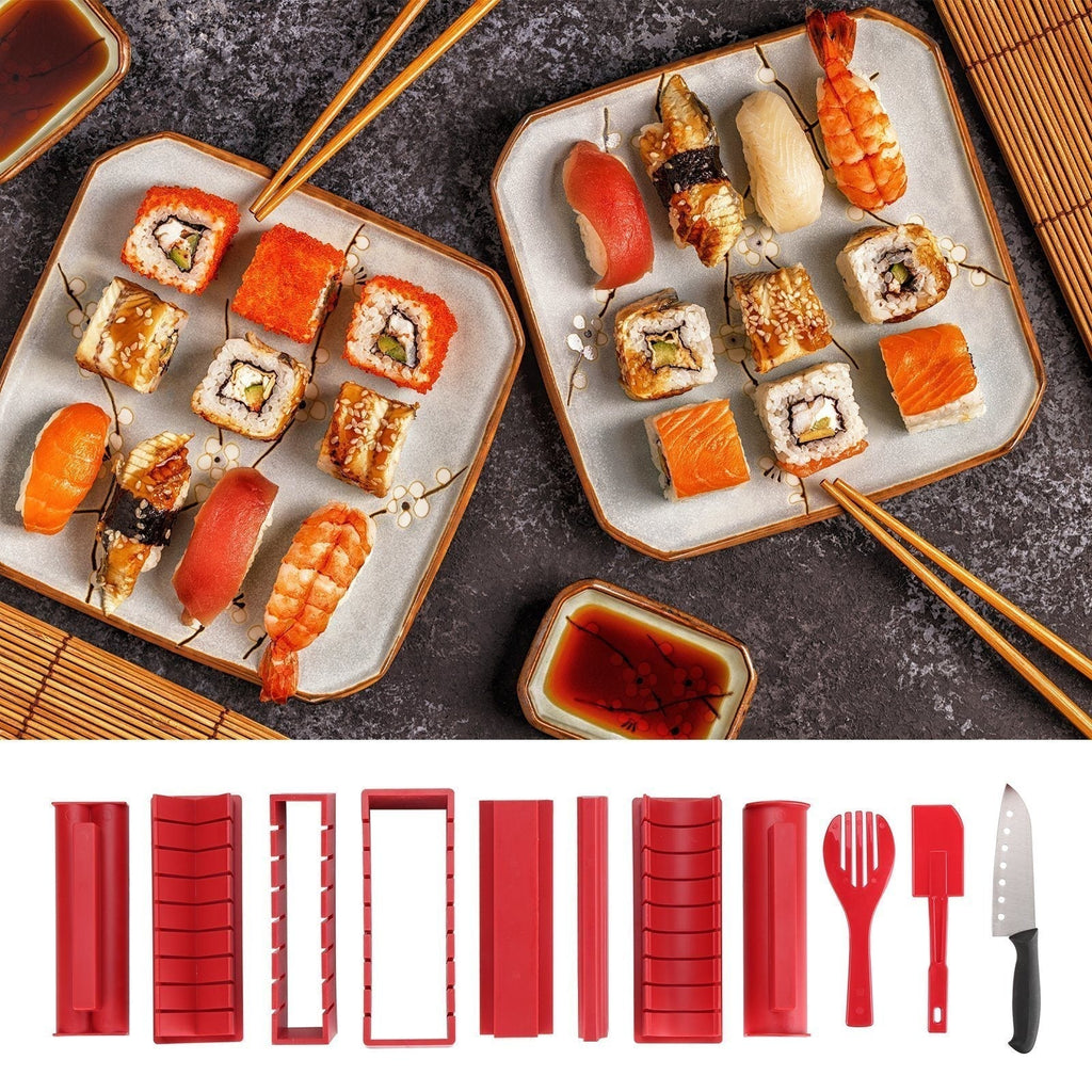 11-piece: Sushi Maker Set Sushi Rolls with high-quality Sushi Knife