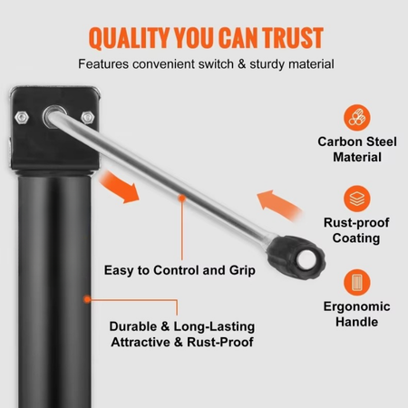 Heavy-Duty A-Frame Trailer Jack with Drop Leg, 5000 lb Capacity