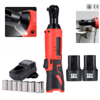 12V/18V Cordless Right Angle Impact Ratchet Wrench, 3/8" Rechargeable Electric Driver Tool