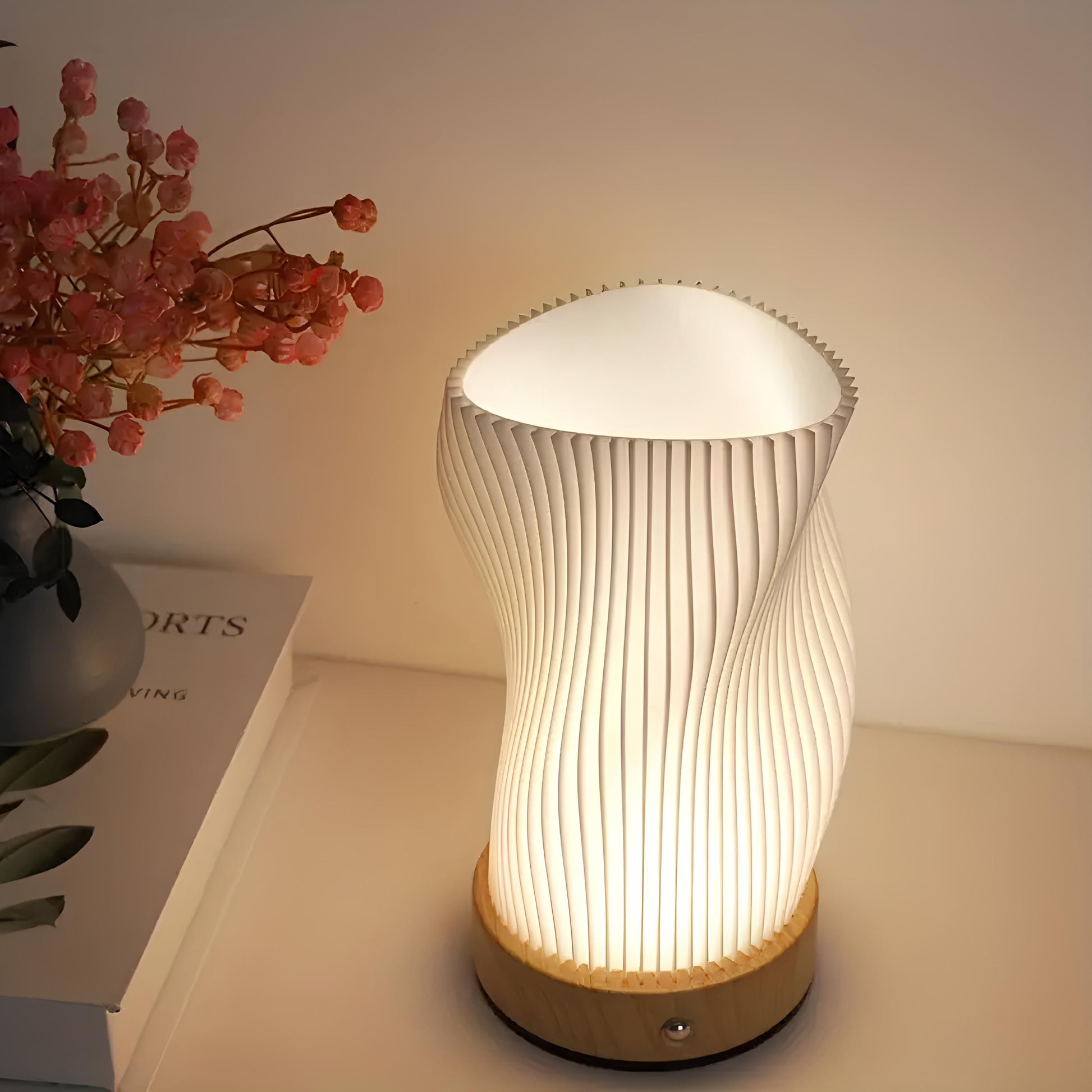 Dimmable Wavy Design Lamp Modern