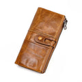 Long wallet made of genuine leather