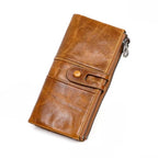 Long wallet made of genuine leather