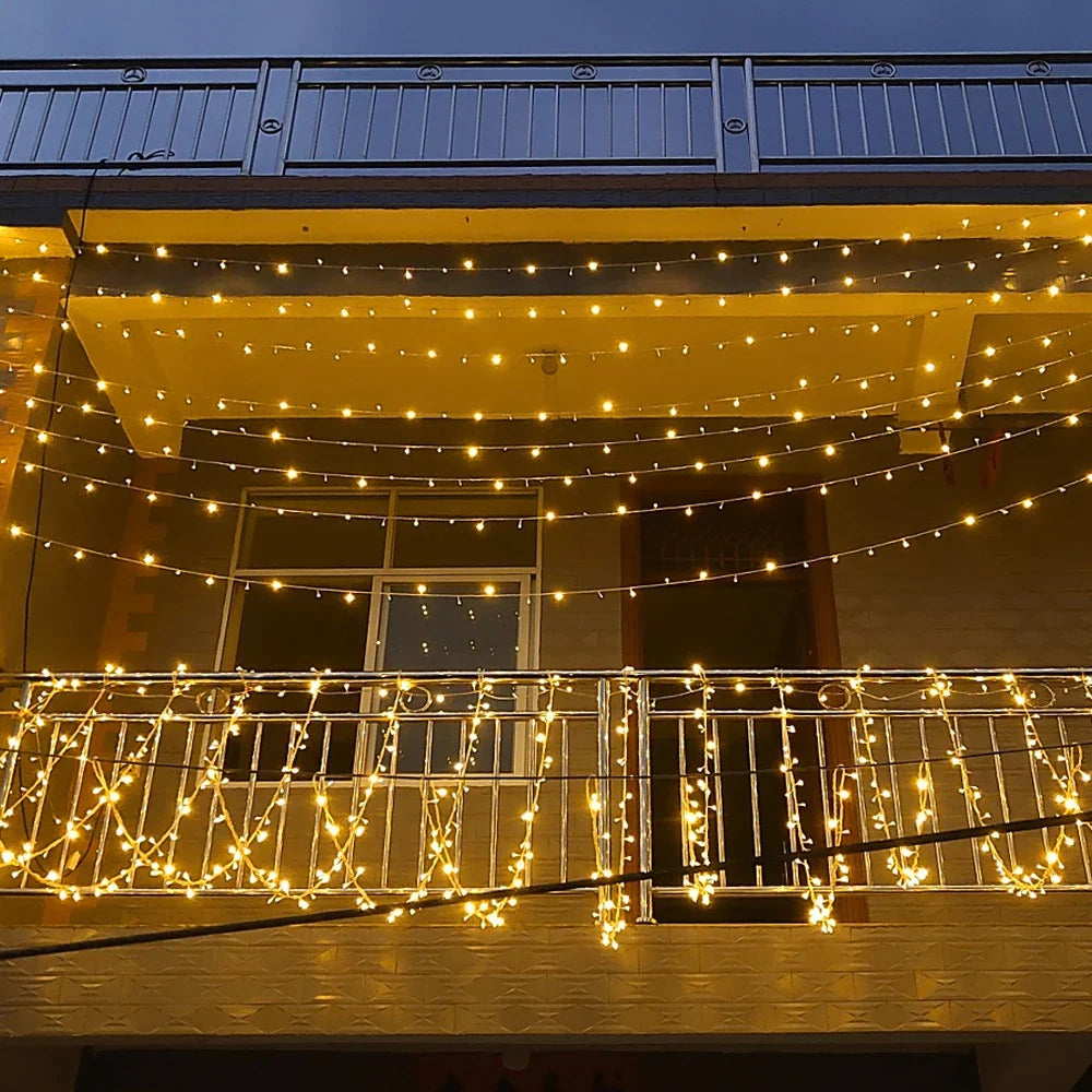 LED curtain light for outdoors – Waterproof fairy lights for garden, balcony, and terrace