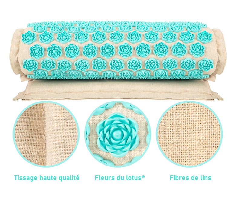 Acupressure mat with Pillow and 5500 Pressure Points – The Florapress Relaxation Set