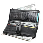 Long wallet made of genuine leather