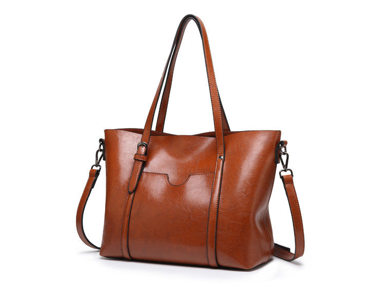 Stylish leather handbag with handcrafted details
