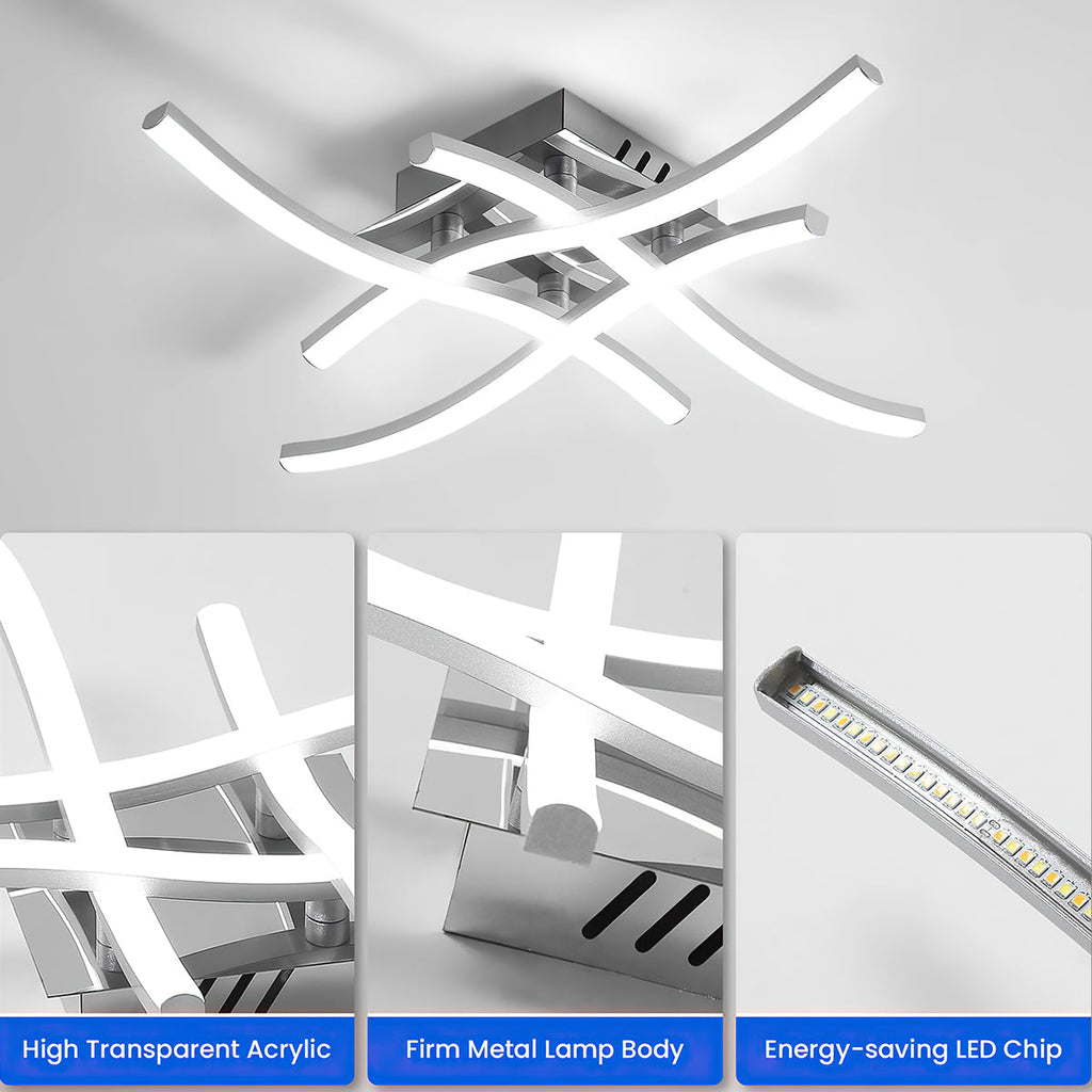 LED Ceiling Light Modern Aluminum Flush Fixture