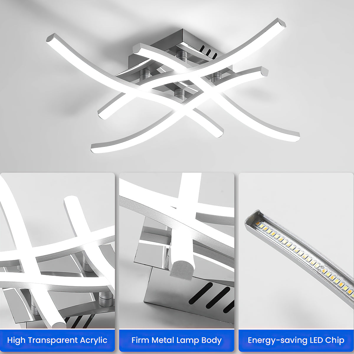 LED Ceiling Light Modern Aluminum Flush Fixture
