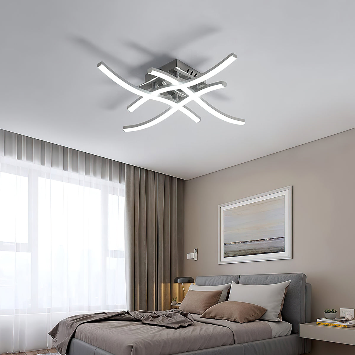 LED Ceiling Light Modern Aluminum Flush Fixture