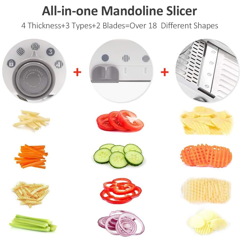 ProSlice Mandoline Vegetable Slicer – Adjustable Stainless Steel Blades for Precision Cutting