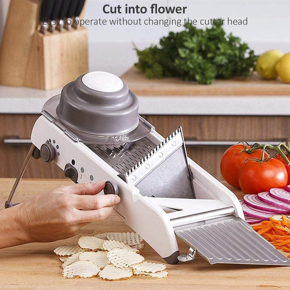Professional Mandoline Vegetable Slicer – Adjustable 304 Stainless Steel Blades for Precision Cutting