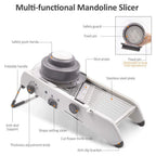 Mandoline Vegetable Slicer – Professional Grater with Adjustable 304 Stainless Steel Blades