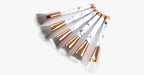 Pro Makeup Brush Set of 15 with Rose and Marble Pattern - Perfect for all Makeup Applications