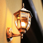 One-Pear-Wall-Light with Lantern Shade made of Clear Glass Industrial Outdoor Wall Light Lighting System