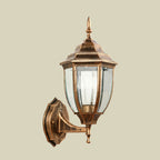 One-Pear-Wall-Light with Lantern Shade made of Clear Glass Industrial Outdoor Wall Light Lighting System