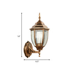 One-Pear-Wall-Light with Lantern Shade made of Clear Glass Industrial Outdoor Wall Light Lighting System