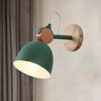 Metal Bowl Shade Wall Light Lamp Children's Room Shop 1 Head Macaron Style Wall Light
