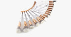Pro Makeup Brush Set of 15 with Rose and Marble Pattern - Perfect for all Makeup Applications