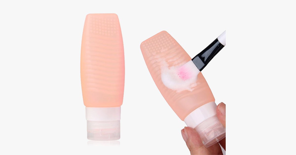 Brush Cleaner & Travel Bottle - Made of Silicone - Refillable, 48 ml