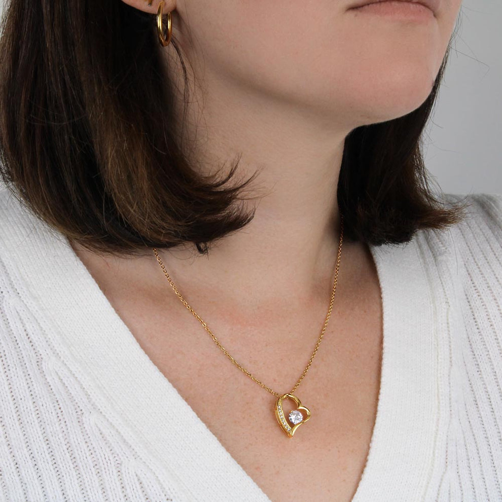 Dainty Diamond Symbolic Love Heart Necklace