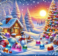 Christmas Scene Diamond Art 30x30cm