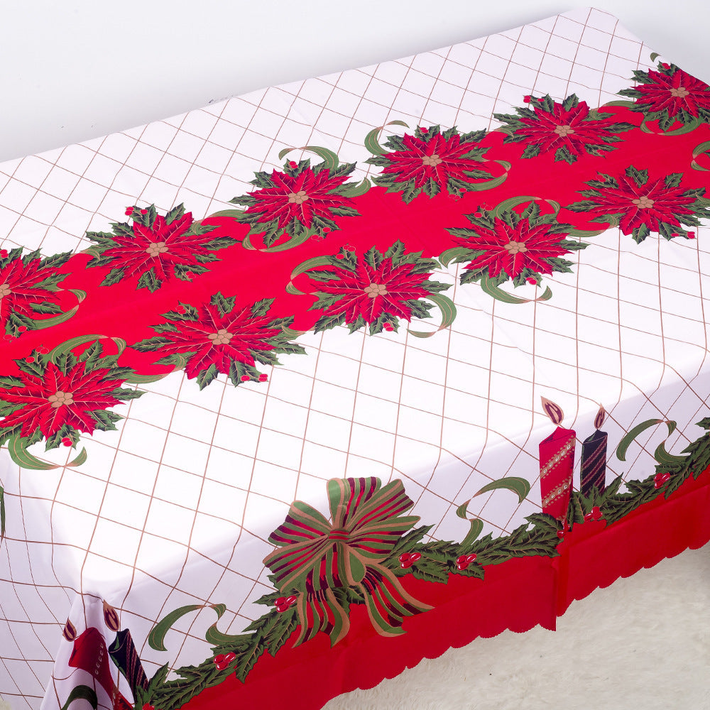 Christmas Decorations Christmas Polyester Printed Tablecloth Christmas Tablecloth