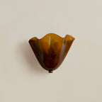 Retro Wall Lamp of Colored Glass in Skirt-Shaped Shell Pattern