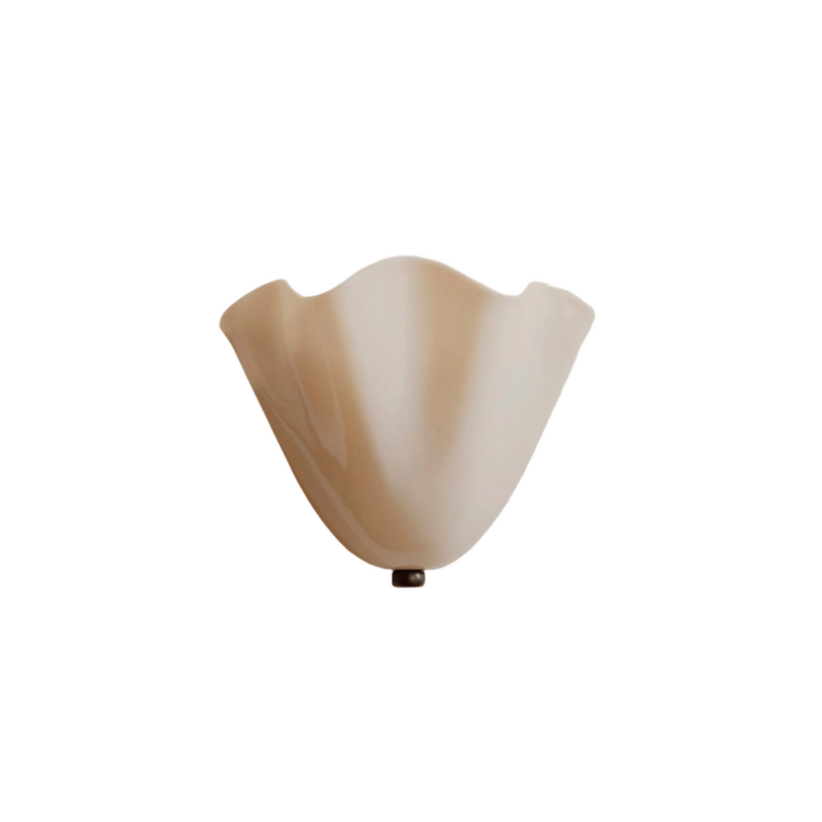 Retro Wall Lamp of Colored Glass in Skirt-Shaped Shell Pattern