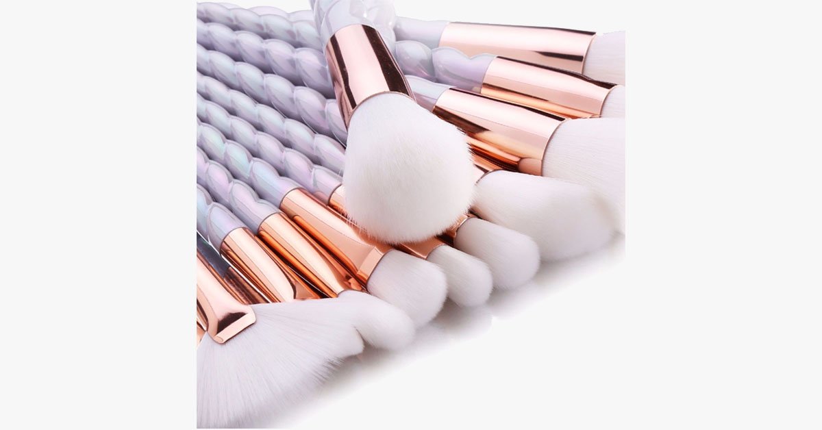 Professional 10-piece Unicorn Brush Set – Add colors and loads of bling to your make-up set