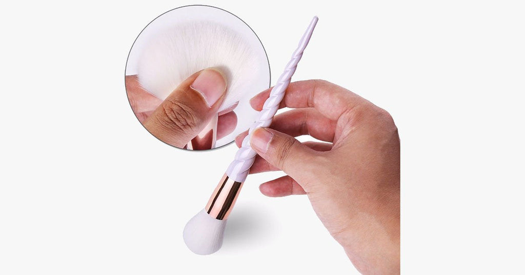 Professional 10-piece Unicorn Brush Set – Add colors and loads of bling to your make-up set