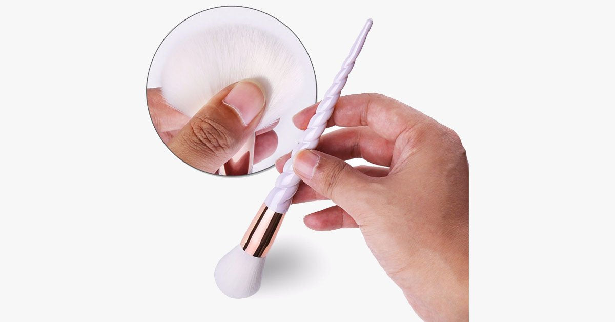 Professional 10-piece Unicorn Brush Set – Add colors and loads of bling to your make-up set