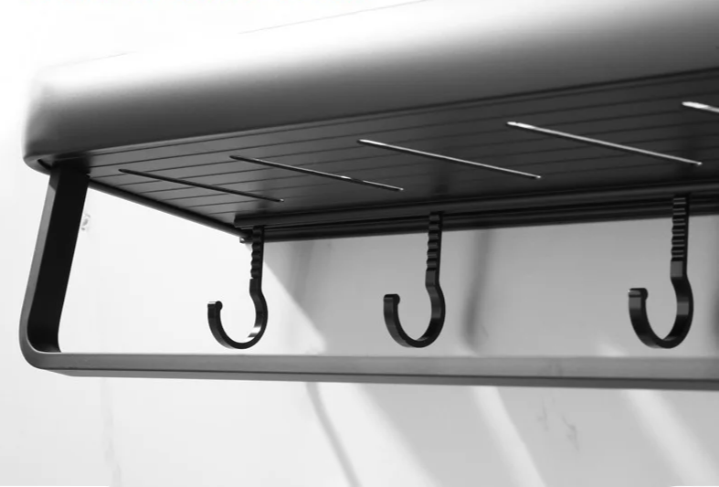 ALUMAX – Black Aluminum Corner Shelf without Drilling