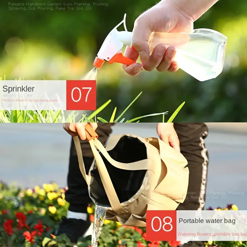 Garden Tool Set with Carrying Bag – 10-piece Set for Garden Care