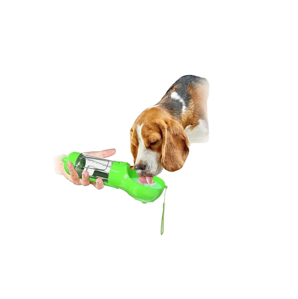 Portable 2-in-1 Dog Drinking & Feeding Bottle with Waste Bag Holder