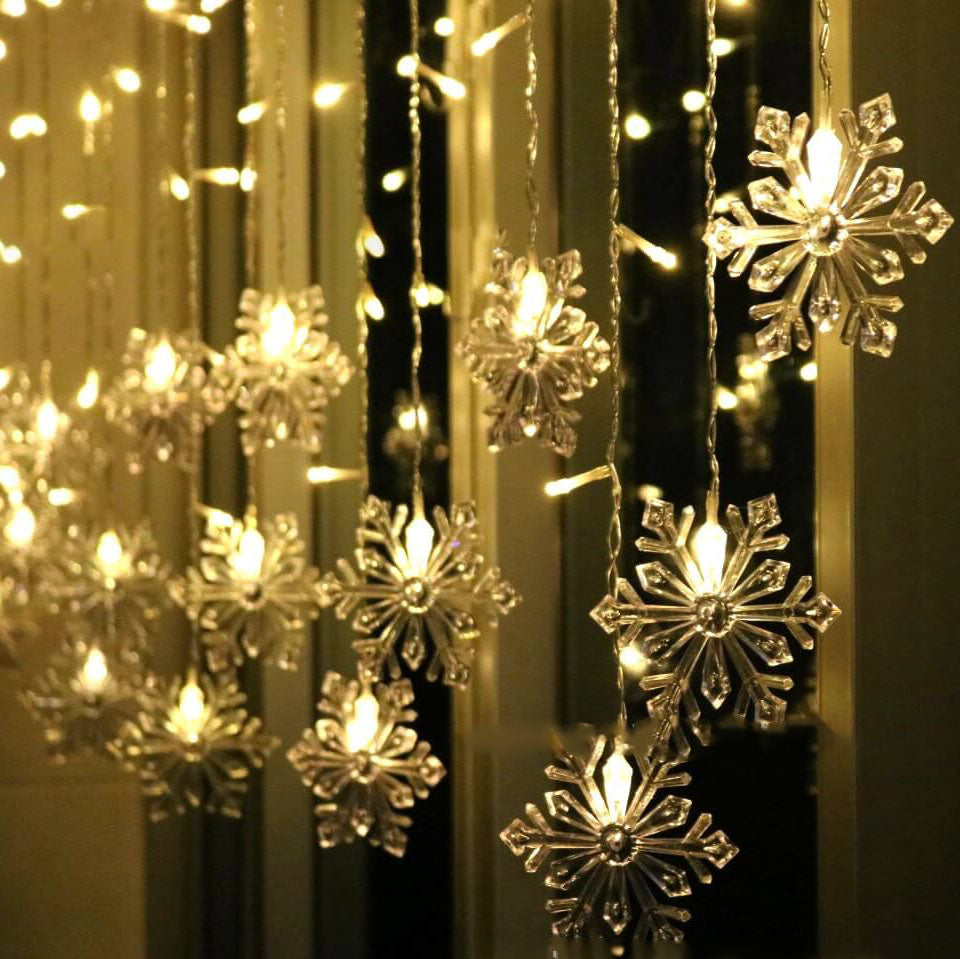 Snowflake Remote Control Ice Strip Light Blinking LED Decorative String Lights