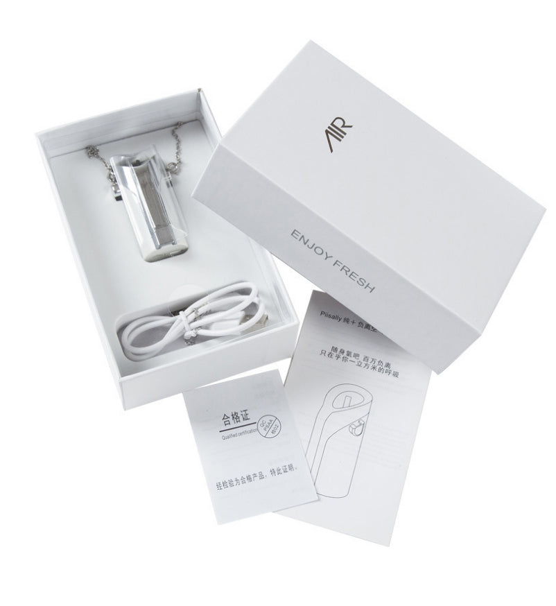 Portable Wearable Negative Ion Air Purifier Necklace with Light Weight, Silent Operation, High Efficiency, Energy-saving Design and Simple Shape