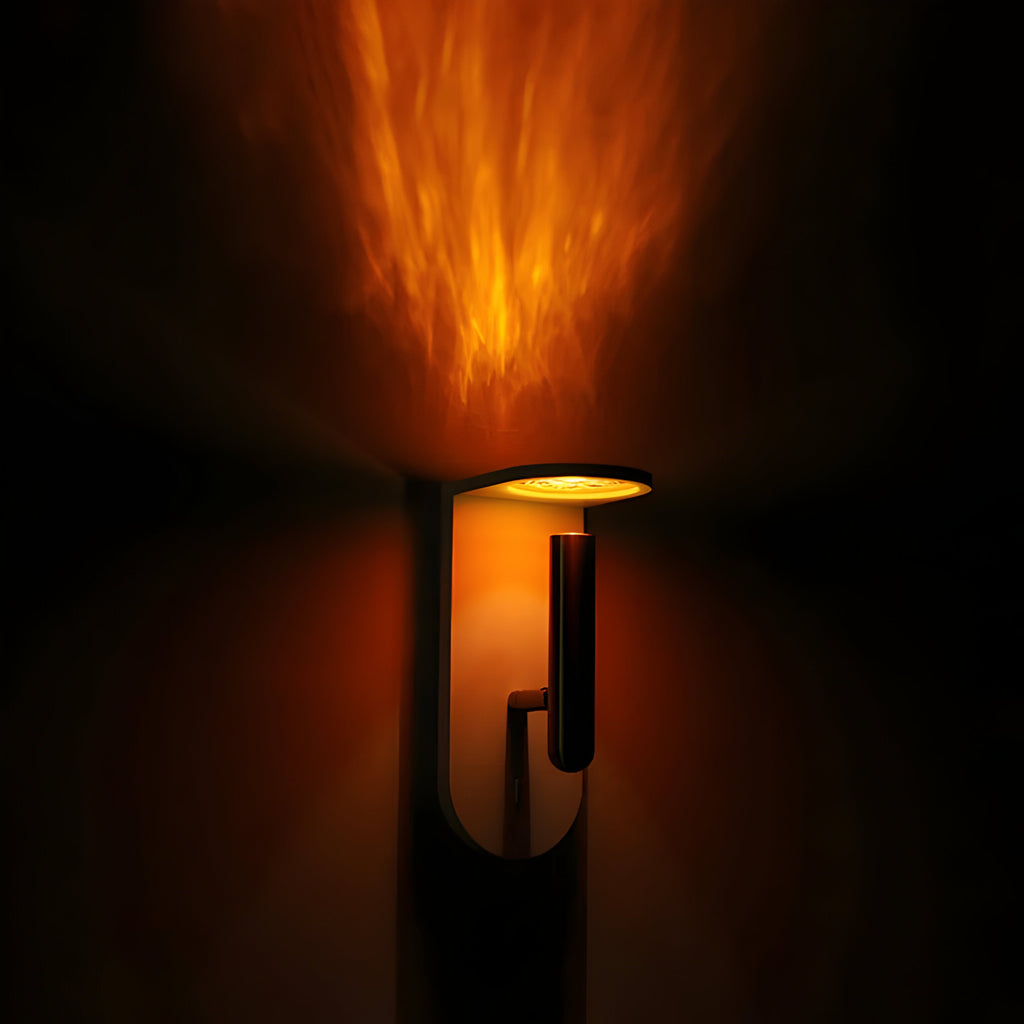 Adjustable Nordic LED Wall Light with Flame Effect