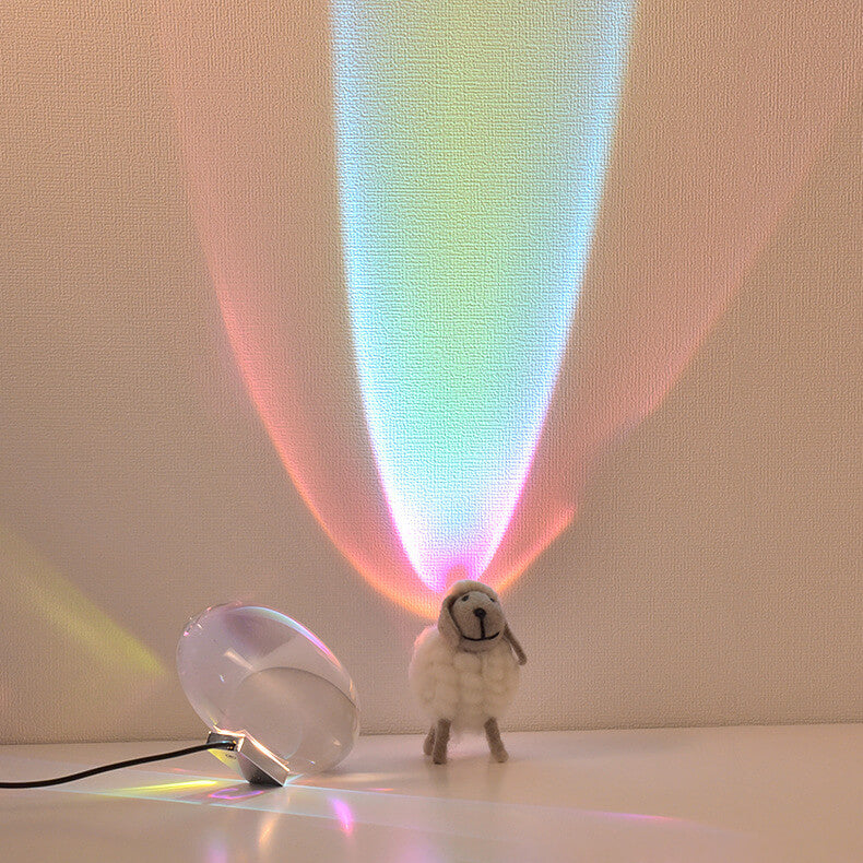 Creative Crystal Projection Angel Eyes LED Table Lamp