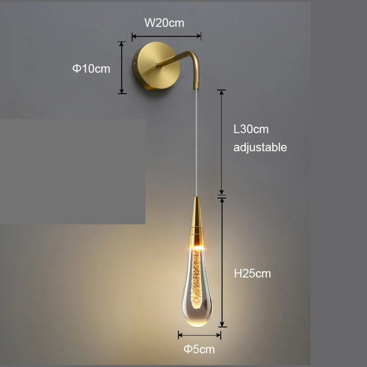 GlimmerGlass | Modern Crystal Raindrop Light