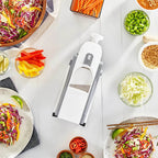 Adjustable safe vegetable slicer