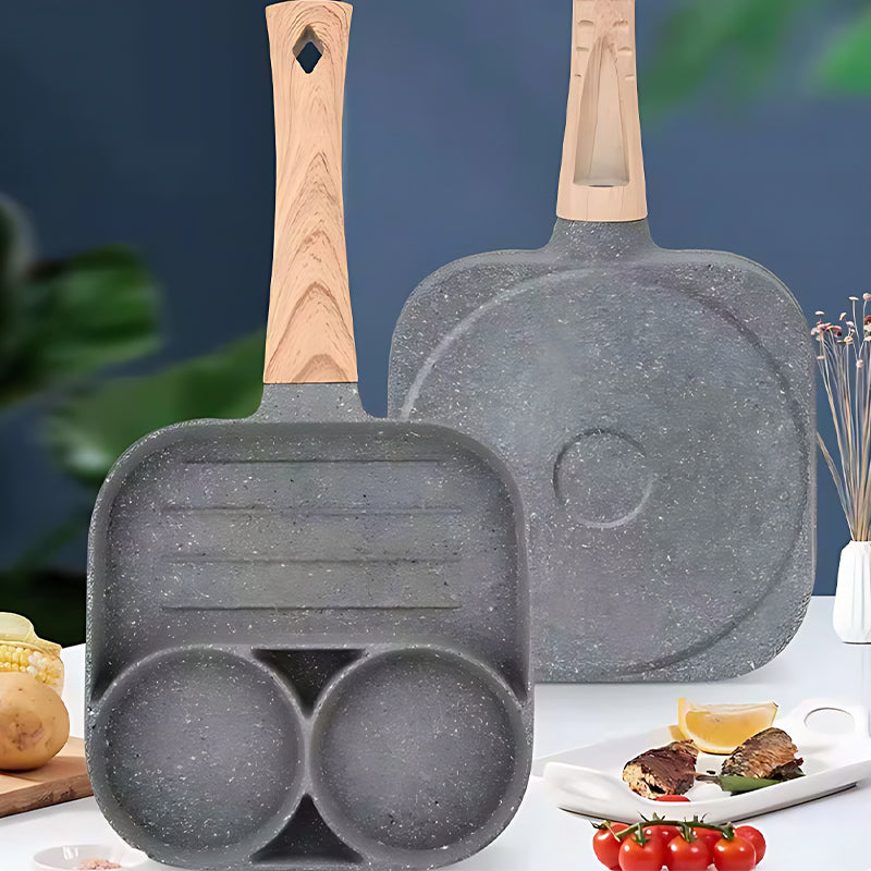 Four-hole egg pan, breakfast omelette household frying pan non-stick pan