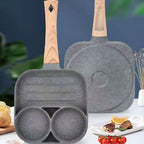 Four-hole egg pan, breakfast omelette household frying pan non-stick pan