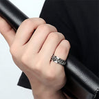 Titanium steel swiveling chain ring