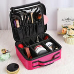 Makeup Cosmetic Storage Bag with Adjustable Compartment
