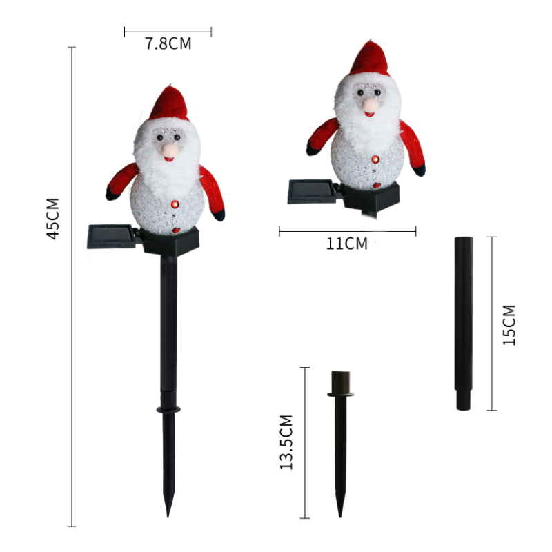 Solar light snowman