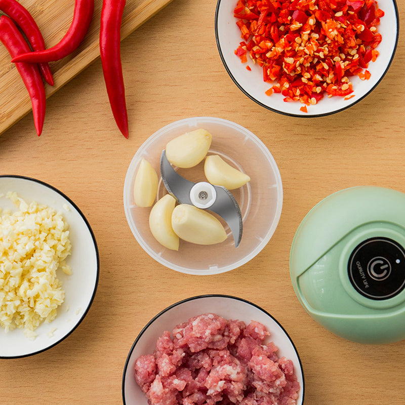 USB rechargeable electric garlic mill