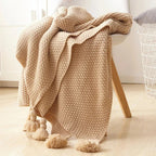 Handwoven Wool Blanket with Fringe