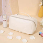 Large Travel Makeup Bag, Water-Resistant PU Leather