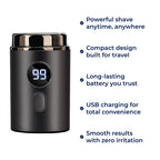 Compact USB Shaver – Waterproof IPX7 – Smooth Portable Grooming for Men with Close Shave Comfort
