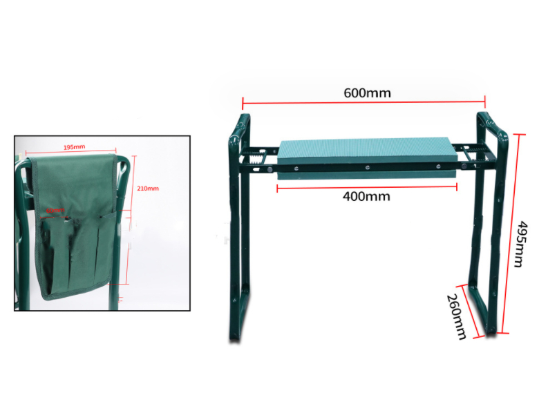 Garden Stool with Bag – Collapsible Seat and Workspace for Gardening